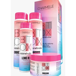 Kit Capilar Btox Reconstrutor Redução de Volume, Sem-Frizz -Charmelle Cosméticos