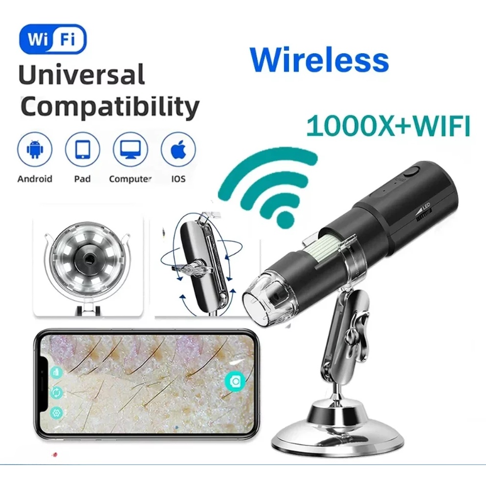 Máquina Analisadora De Pele De Dermatoscópio Sem Fio Couro 1000X Analisador Facial E Corporal Microscópio Eletrônico Beleza Saúde Profissão em Oferta na Shopee