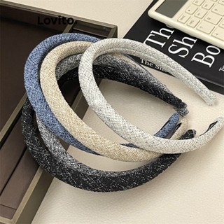 Lovito Elegante Versão Coreana Simples Temperamento Algodão E Faixa De Cabeça De Linho Para Mulheres LFA12492