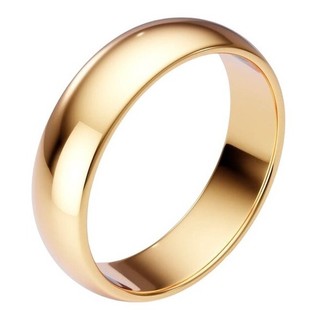 Aliança Avulsa Ouro 18k Banhada Tradicional Tungstênio 6mm