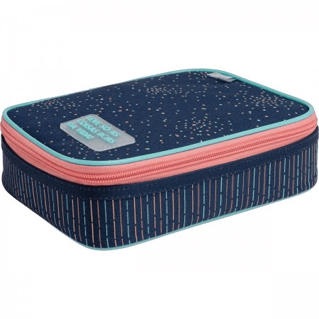 Estojo Box Dots ''Leve só as coisas boas da Vida!" Tilibra