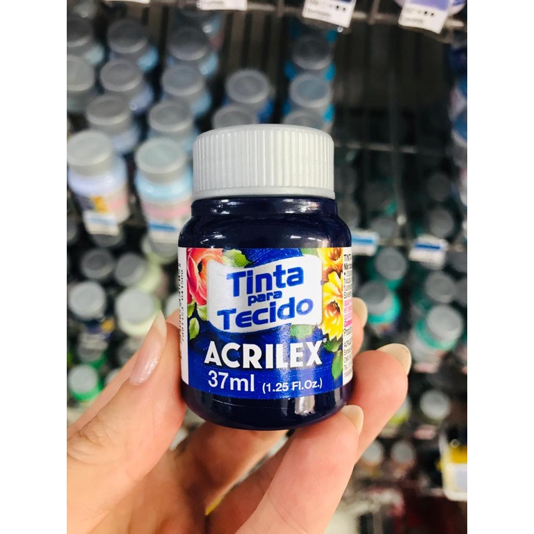 Tinta de tecido Acrilex azul marinho 544 37ml