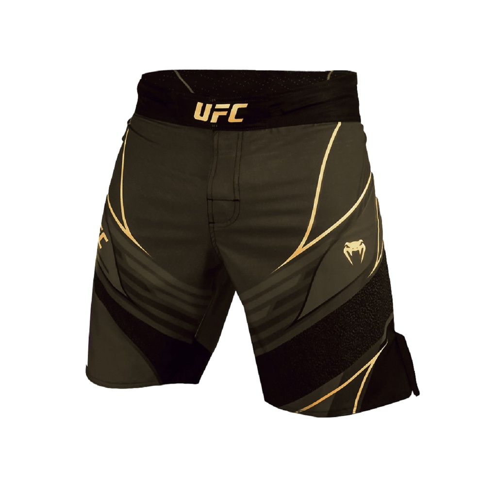 Shorts Long Fit UFC Venum Oficial Fight Night Men's Preto/Gold