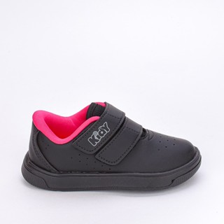 Tênis Infantil Feminino Leblon Preto Pink