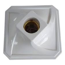 Plafonier Plafon Quadrado Branco E27 Bocal Porcelana Bivolt em Oferta na Shopee