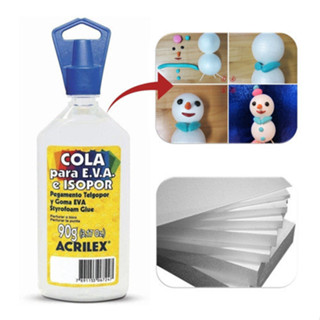 Cola Para Eva E Isopor 90g Artesanato Transparente Acrilex em Oferta na Shopee