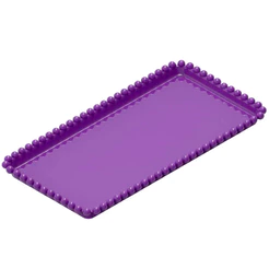 Bandeja Esfera Acrílica Durável Retangular - Roxo - 25x13cm - 1 unidade - Rizzo - Rizzo