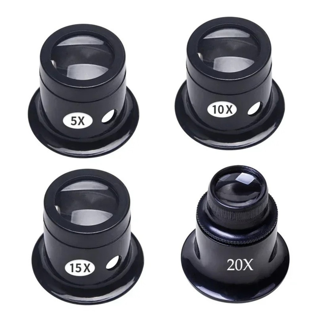 Kit Lupa De Olho - 5x 10x 15x 20x - Relojoeiro manutenção premium