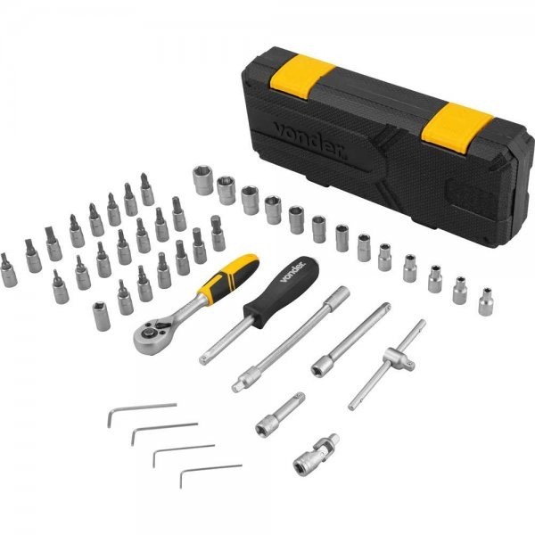 Soquetes Sextavados c/Encaixe 1/4" 04A14Mm 46Pc Vonder em Oferta na Shopee