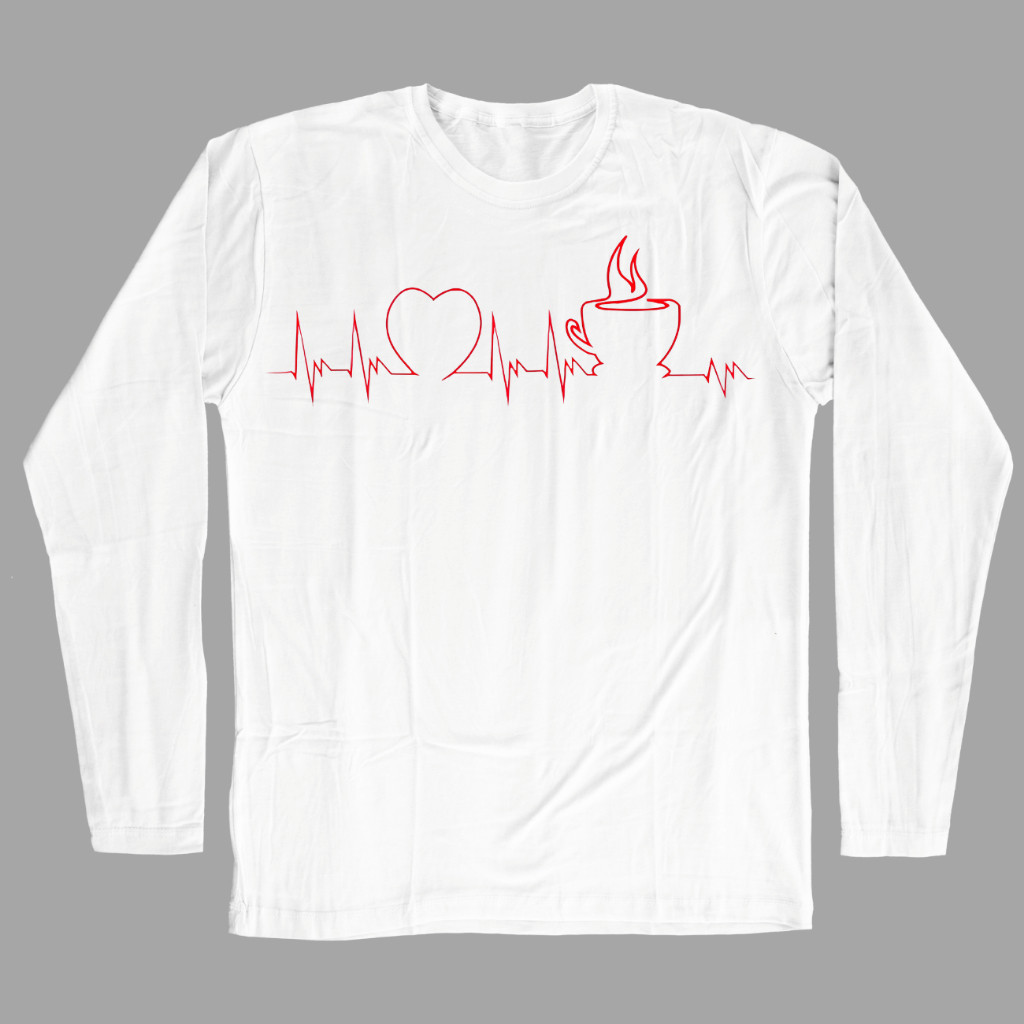 Camiseta Manga Longa - Amor café gosto de café - Coffe I love