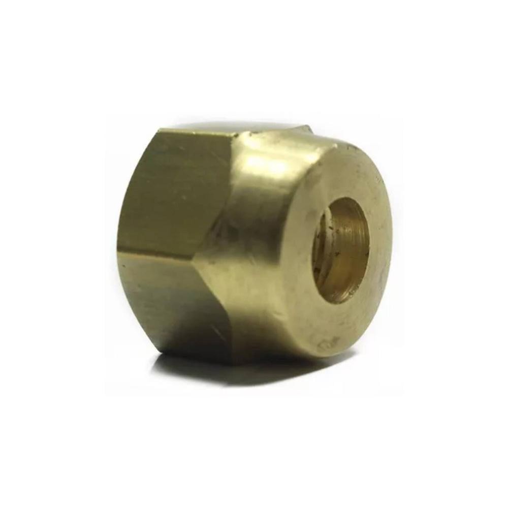 Porca de latão 1/4 Sae Hulter HT2POR14P em Oferta na Shopee