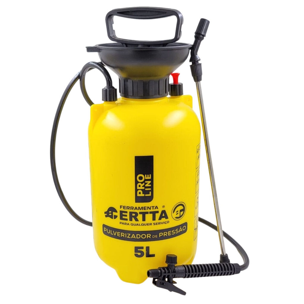 Pulverizador Borrifador De Alta Pressão 5 Litros Manual Lateral Costal Agrícola Jardim E Horta
