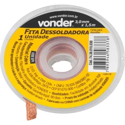 Fita/Malha Dessoldadora 3mm X 1,5M Vonder