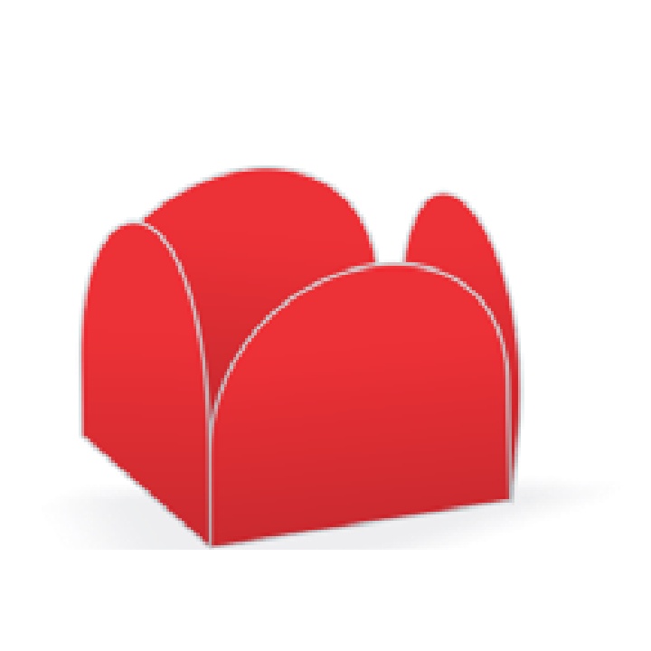 50~450 Forminhas Vermelho Para Doces 4 Pétala Mini 3X3X2 Cm (70.4) (Nc Toys MINI) · foto 2
