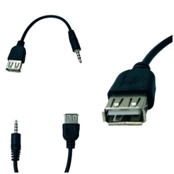Cabo Adaptador P2 macho X Usb Femea Automotivo Mp3mp4 Auxiliar
