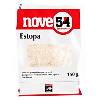 Estopa Branca Para Plimento 150g - Nove54 em Oferta na Shopee