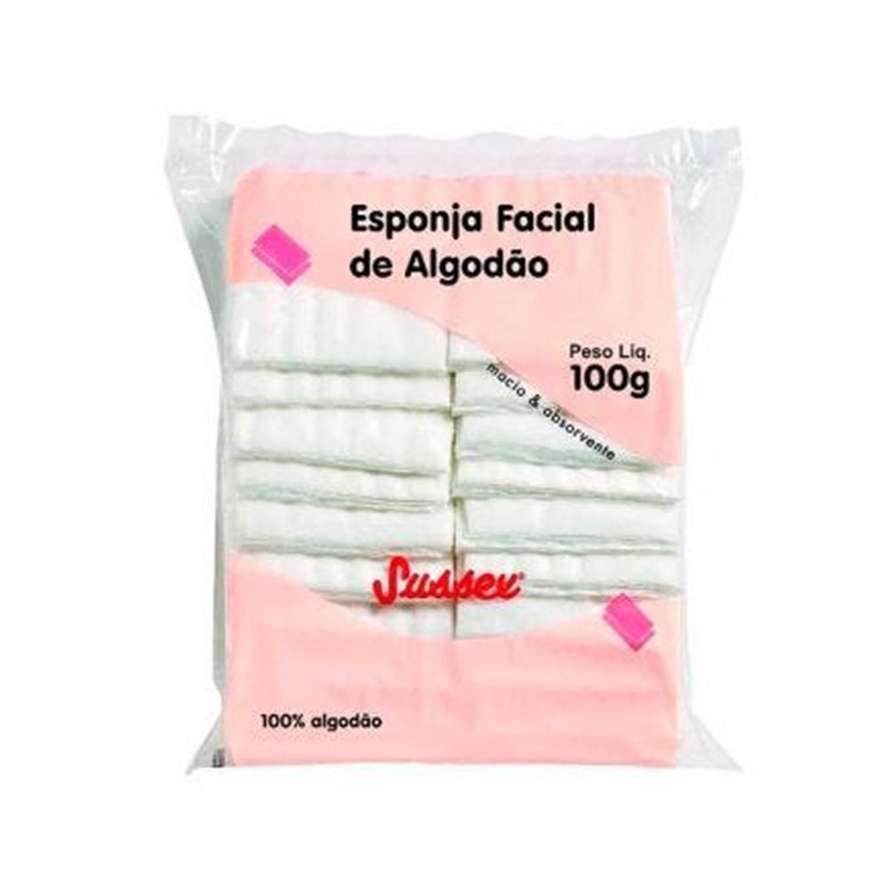 Algodão Sussex Esponja Facial 100g em Oferta na Shopee