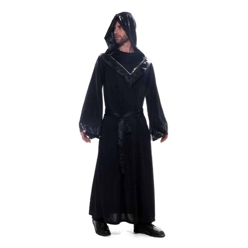 Fantasia Mago Feiticeiro Adulto de Halloween Com Capuz em Oferta na Shopee