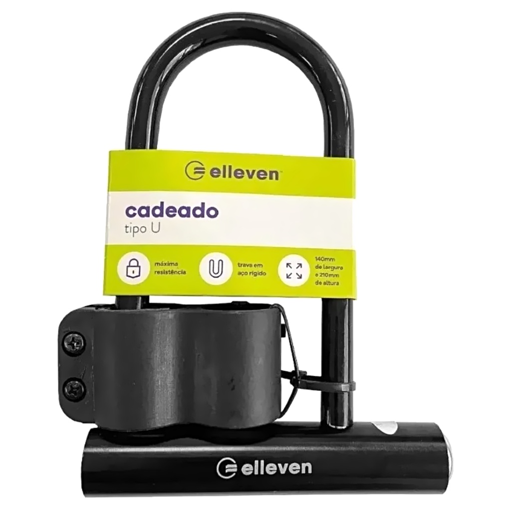 Cadeado Trava U Lock Em Aço Para Moto Bike Bicicleta Elleven em Oferta na Shopee