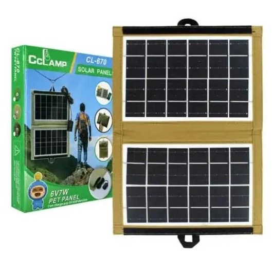 Placa Solar Portatil Dobravel 7.2W / 6V Carregador Energia Fotovoltaica Para Celular SmartPhone