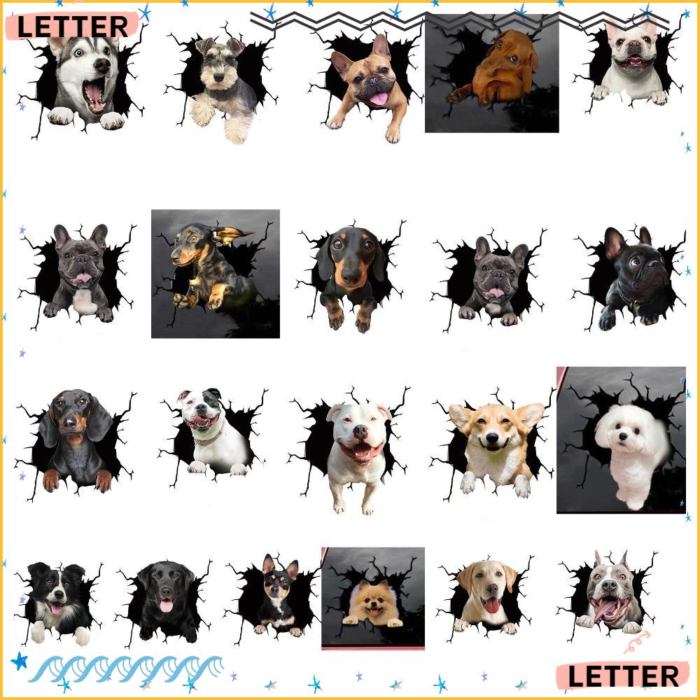 LETTER Autocolantes À Prova D'água Criativos De Desenhos Animados Marca Decalque De Faróis