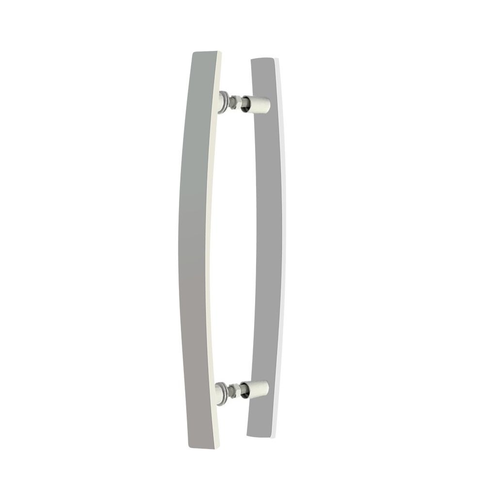 Puxador para Portas Madeira / Vidro 60 cm Curvo Branco