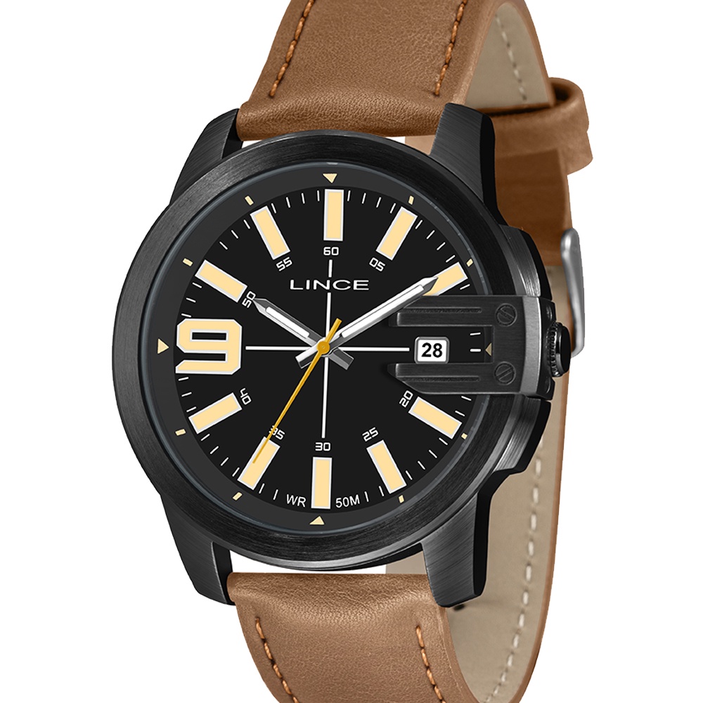 Relógio Lince Masculino Preto Analógico MRC4759L48 P2NX