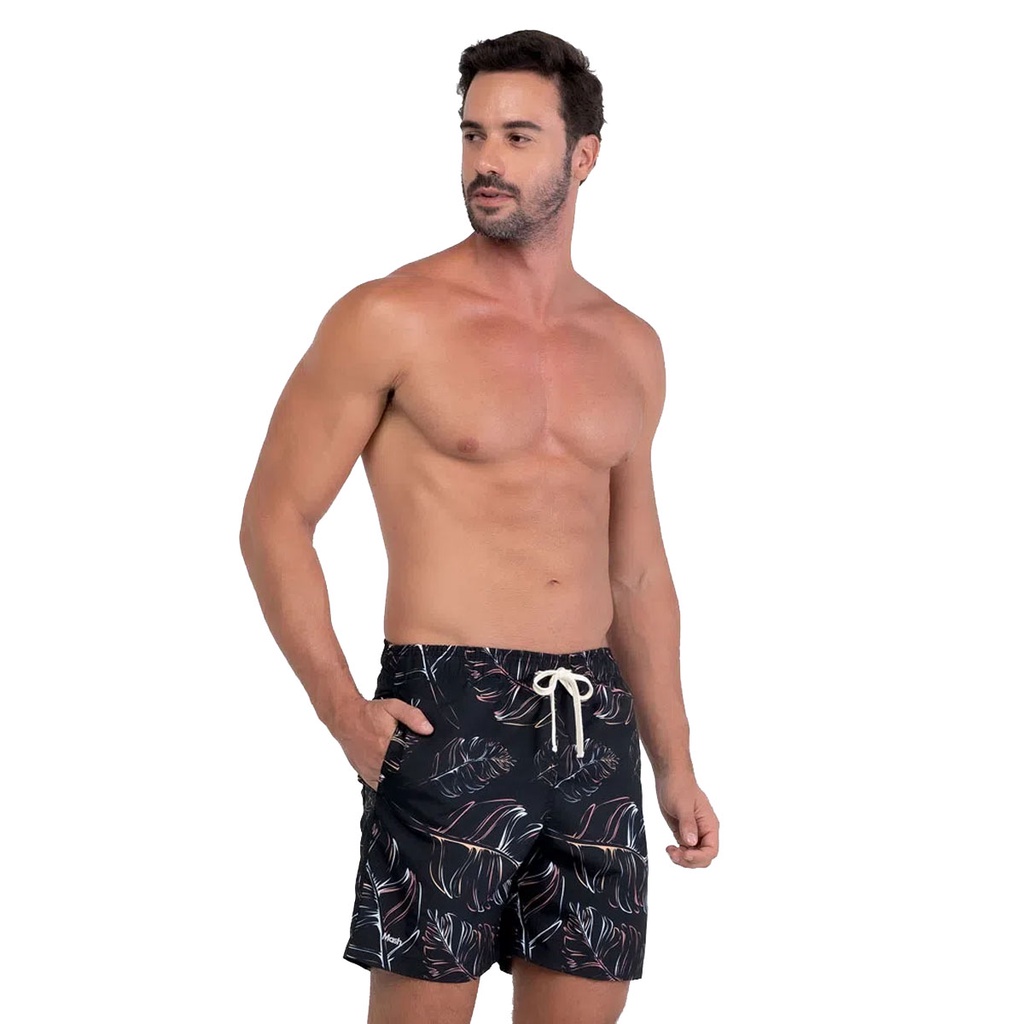 Shorts Masculino Casual Praia Mash Bolso Frontal 100% Poliéster