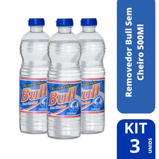 Kit Com 3 Removedores Bull Sem Cheiro 500ML Bufalo