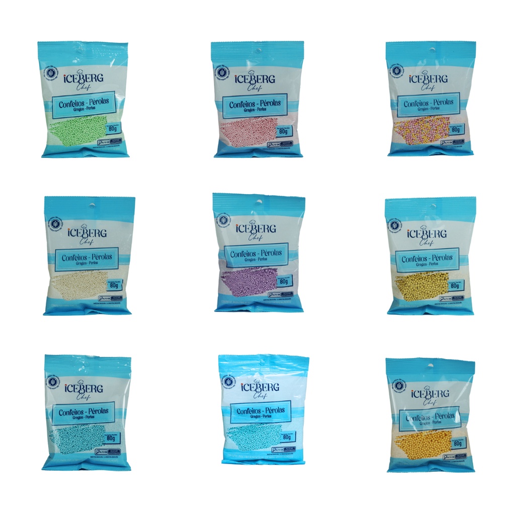 CONFEITO PEROLADO 80g DECORAÇÃO ICEBERG