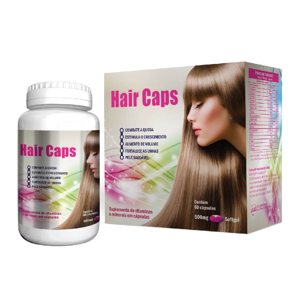 Hair Caps Forhealth Cabelos Unhas e Pele 60 Caps Combate a Queda e Estimula o Crescimento