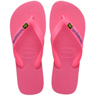Chinelo Havaianas Brasil Logo Rosa Cristal Unissex