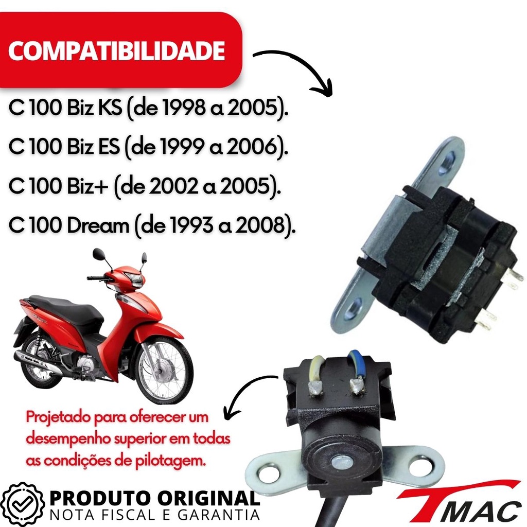 Bobina De Pulso C 100 Biz Ks Es C 100 Dream Modelo Original — imagem 2 de 2