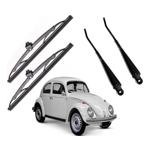 Kit Palheta Metal E Braco Limpador Parabrisa Fusca 73 A 75 em Oferta na Shopee