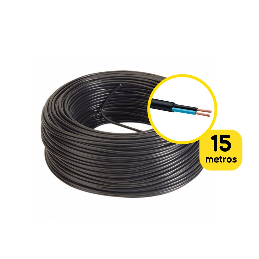 Fio Cabo Flexível Pp 2 Vias 1,0mm Extensão Rolo 15 Metros em Oferta na Shopee