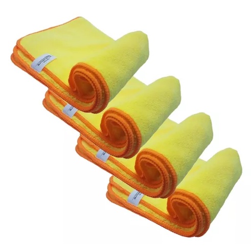 Kit com 4 Flanela de Microfibra 40x60 Amarela 350 GSM Autoamerica em Oferta na Shopee