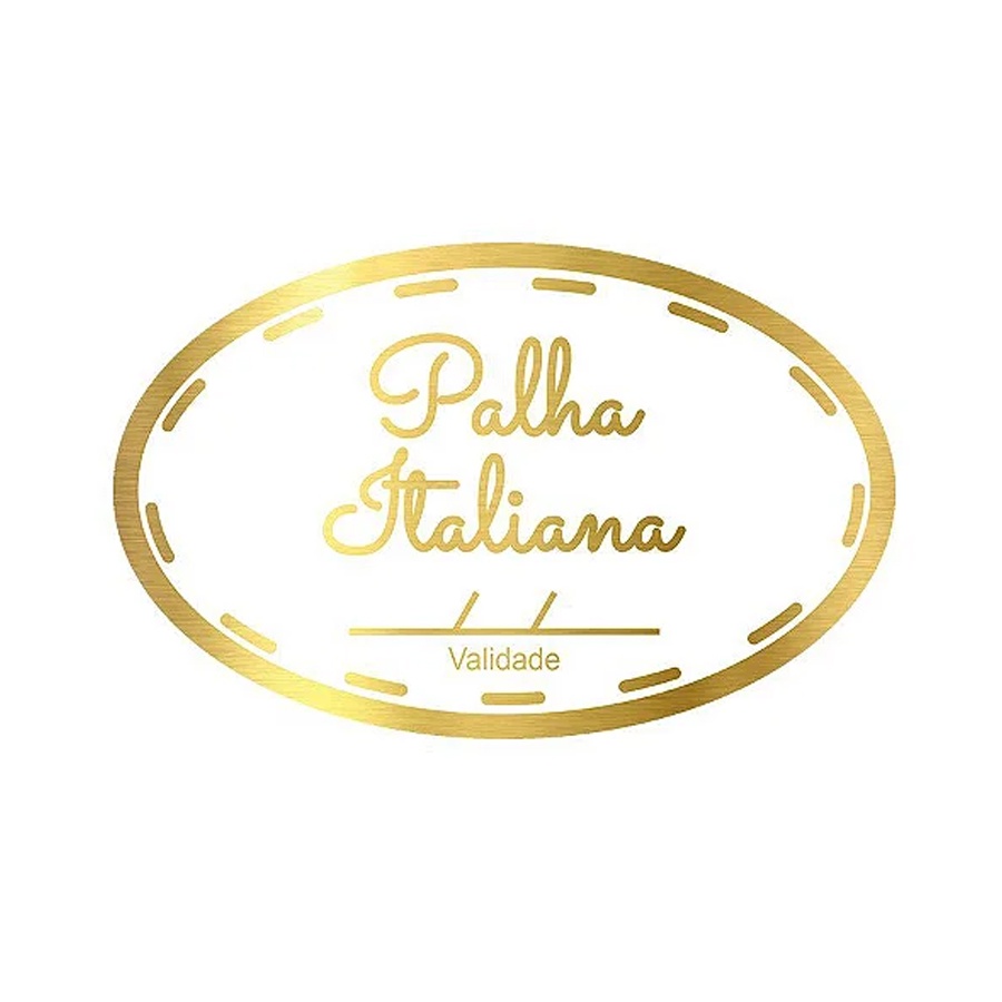 Adesivo "Palha Italiana com Validade" - Ref.2015 - Hot Stamping - Dourado - 100 unidades - Stickr - Rizzo em Oferta na Shopee