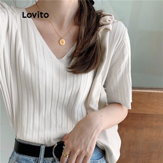Lovito Casual Camiseta Feminino Lisa Básica LNE11005 (Damasco/Verde)