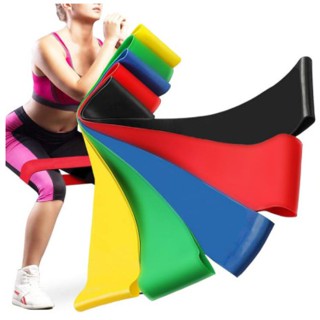 Kit 5 Banda Faixa Elástica de Resistência Band para Treino Yoga Pilates Treino Academia Musculação em Oferta na Shopee