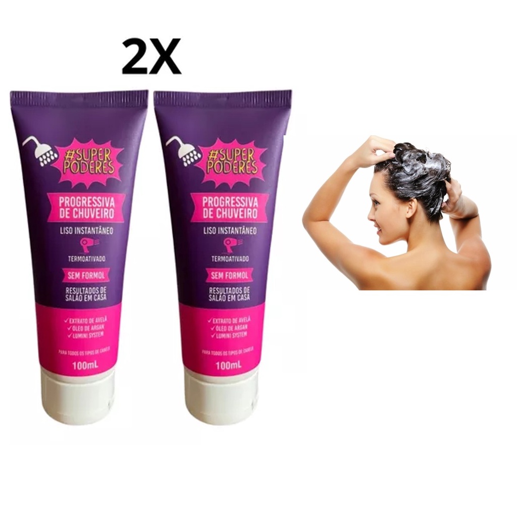 Kit 2 Progressiva De Chuveiro Liso Instantâneo Super Poderes em Oferta na Shopee