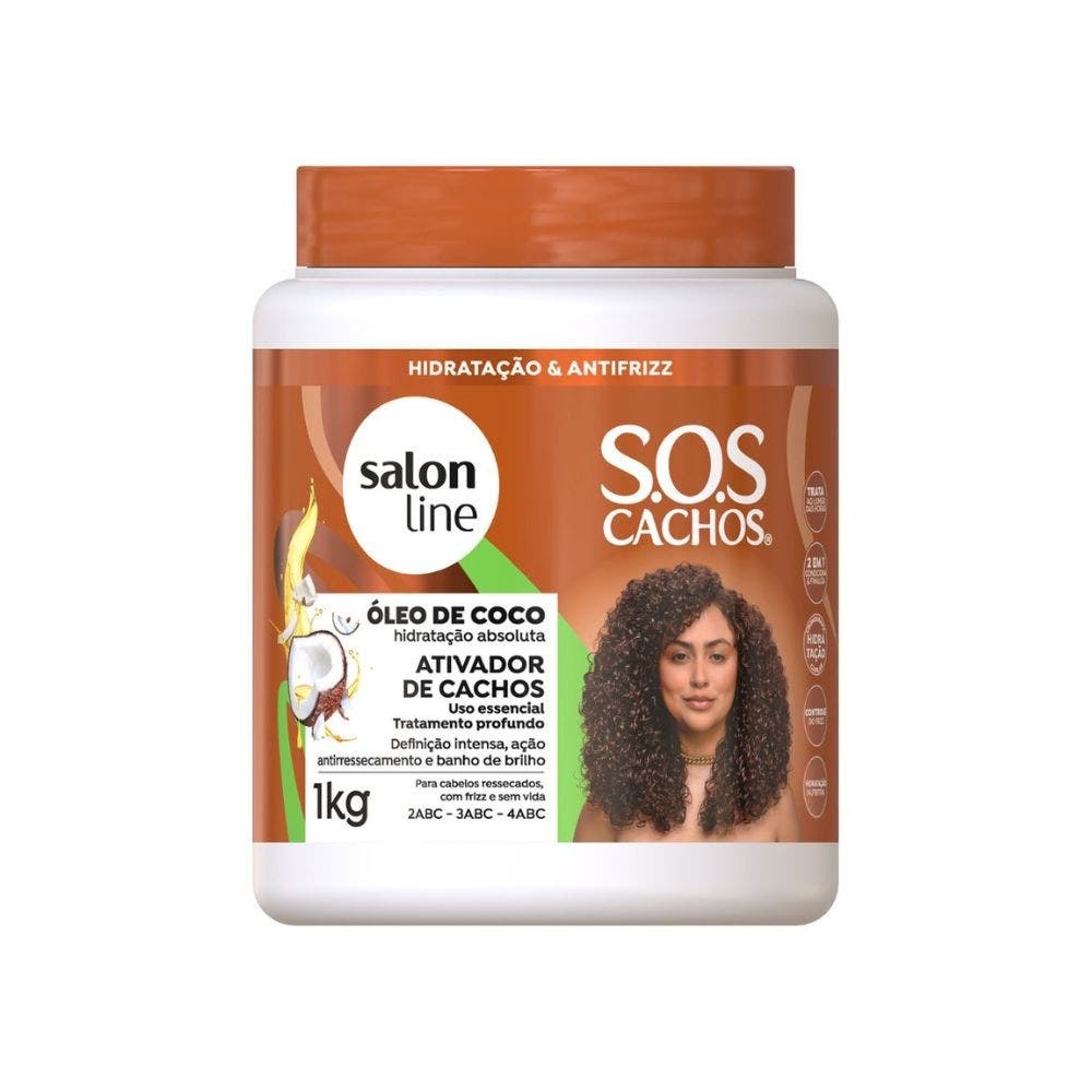 Ativador de Cachos Salon Line Condicionador Sos Óleo De Coco 1kg