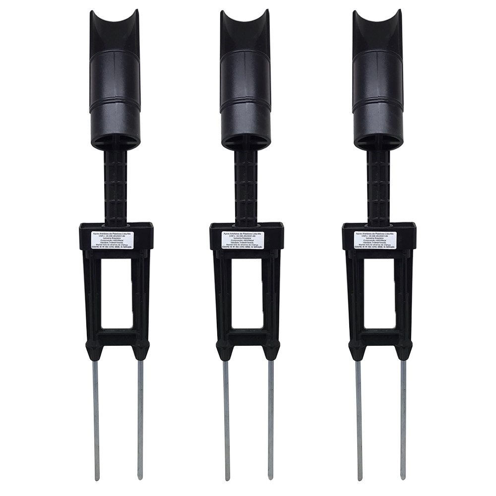 Kit 3 Suportes Apoio Vara Pesca Caniço Molinete Carretilha