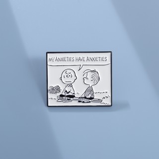 Minhas Ansiedades Broches De Esmalte Cartoon Mood Broche Texto Alfinetes Lapela Crachás Mochila Jóias Presentes Para Amigos