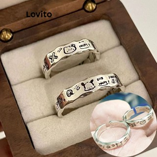 Lovito Casual Anel Feminino com Estampa de Desenho Animado LFA09539