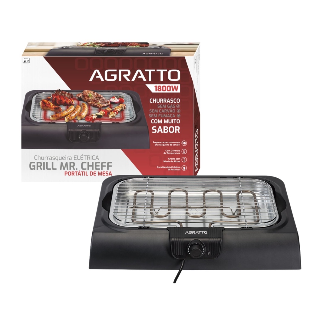 Churrasqueira elétrica Mr. Cheff CH2-01 Portátil 220v Agratto﻿ -  9971