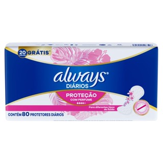 Protetor Diário Always Com Perfume 80 Unidades
