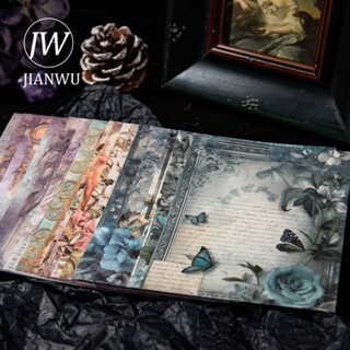 JIANWU 30 Folhas Barroco Gardens Series Vintage Flower Decor Material Papel De Decoração De Flores Criativo DIY Jornal Colagem De Lixo Papelaria
