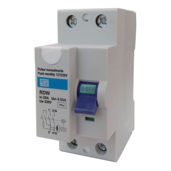 Interruptor Diferencial Residual Bipolar 25A 30mA Rdws Weg