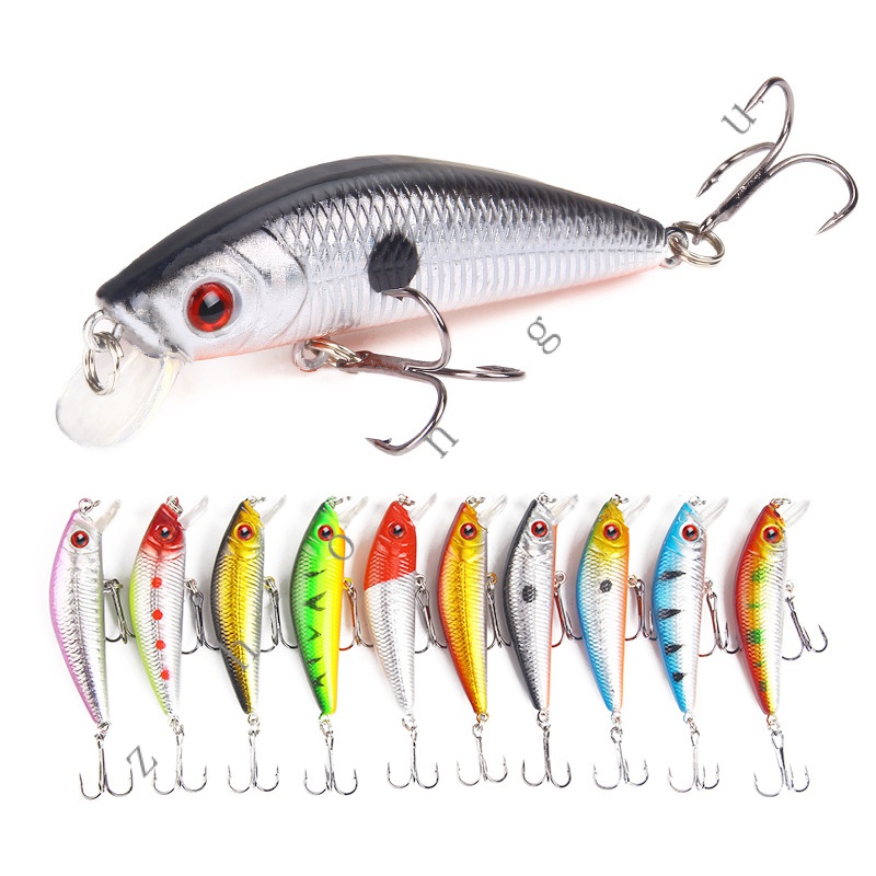 7cm /8.5g iscas artificiais pesca Aço com alto teor de carbono Três anzóis Anzol Plástico Isca Dura Artificial Falsas Iscas Artificiais em Oferta na Shopee