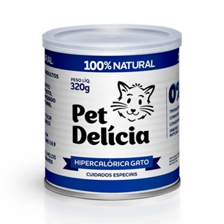 Ração Úmida Para Gatos Adultos Pet Delícia Hipercalórica 320g em Oferta na Shopee